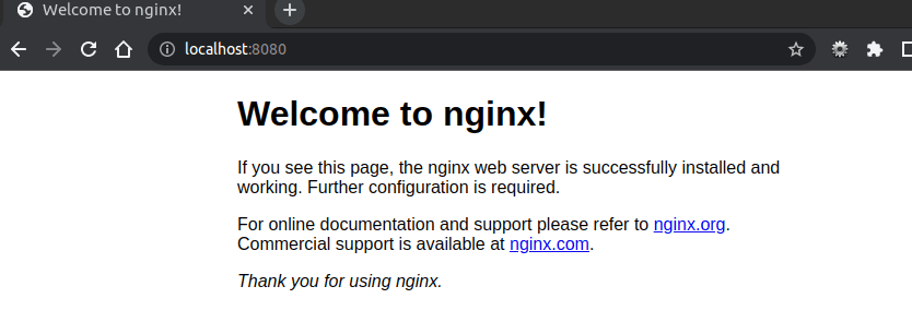 Nginx welcome page